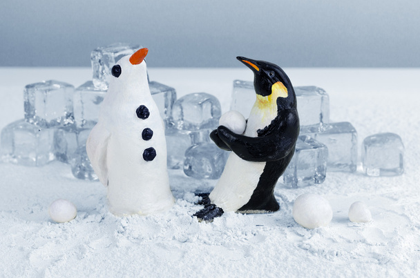 Делать снежного пингвина
 - Фото, изображение