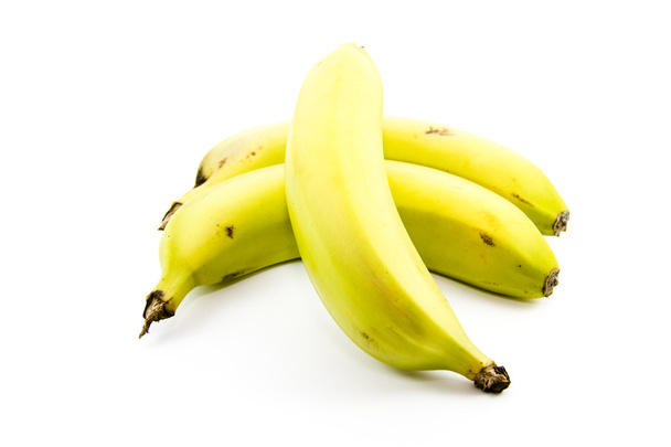 świeży banan żółty na białym tle - Zdjęcie, obraz