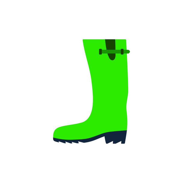 Rubber boot icon. Flat color design. Vector illustration. - Wektor, obraz