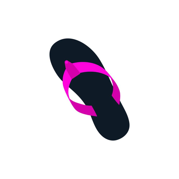Flip flop icon. Flat color design. Vector illustration. - Vector, Imagen