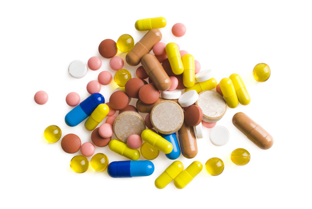Colorful tablets with capsules - Fotoğraf, Görsel