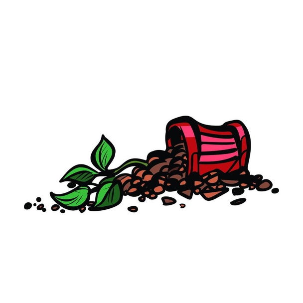 indoor plant in a pot is broken. Pop art retro vector illustration vintage kitsch - Διάνυσμα, εικόνα