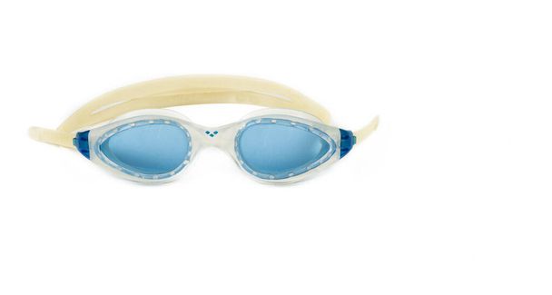Gafas de baño para proteger los ojos sobre fondo blanco
 - Foto, imagen