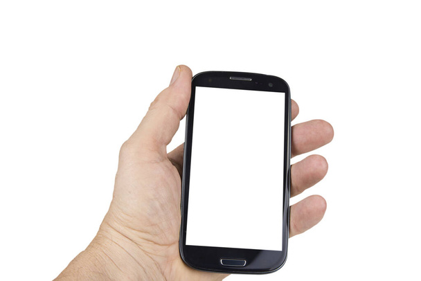 Smartphone v ruce s kopírovacím prostorem pro text - Fotografie, Obrázek