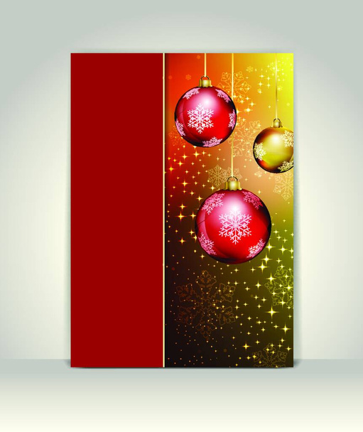 Greeting template, Merry Christmas and Happy New Year - Vektor, Bild