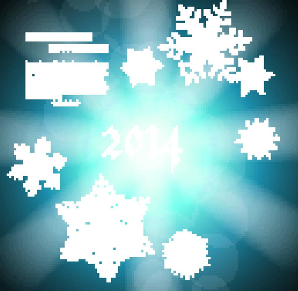 vector background, snowflakes and winter  - Вектор,изображение