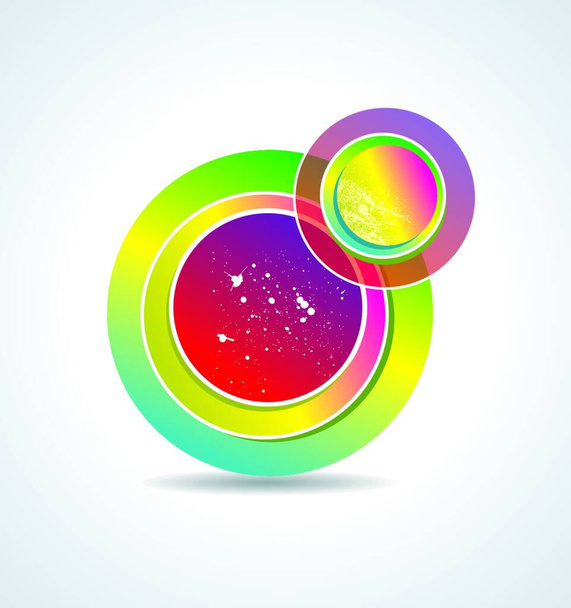 αφηρημένο φόντο με χρωματικούς κύκλους. αφηρημένο υπόβαθρο - Διάνυσμα, εικόνα