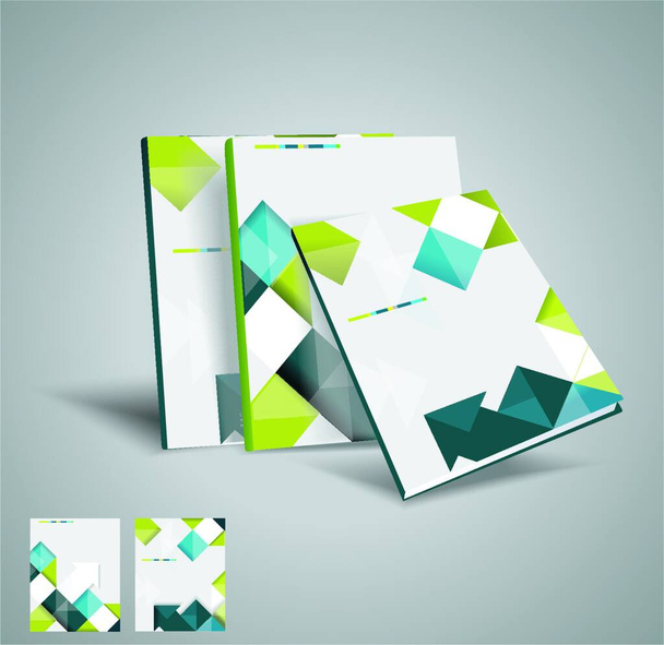 Vector  brochure template design with cubes and arrows elements. EPS 10 - Вектор,изображение