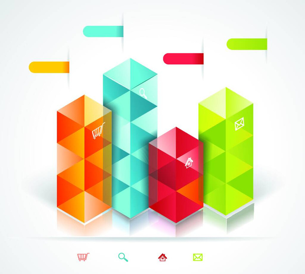 Modern Design template isometric style. Can be used for workflow layout - Вектор,изображение