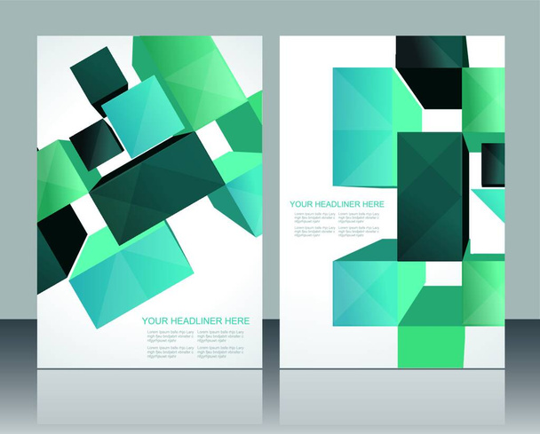 Set banners with 3d Cubes background - Vector Design Concept - Vektor, obrázek