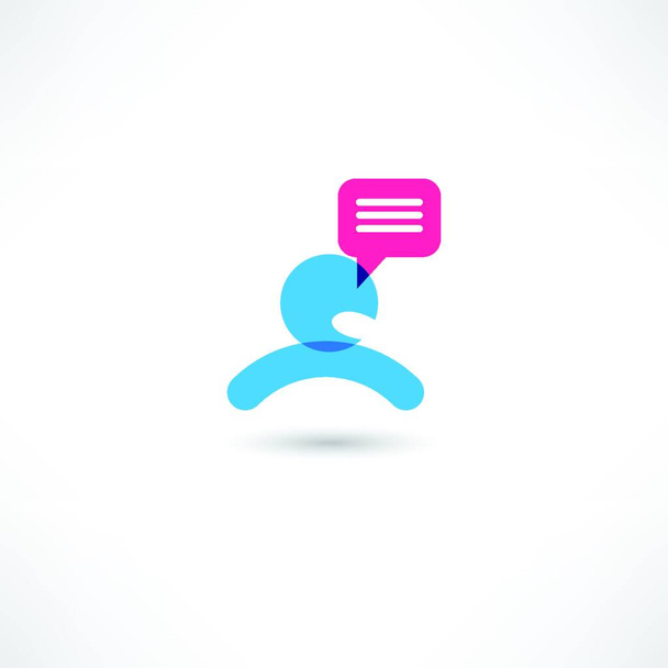 Helping other human communication icon - Vector, Image