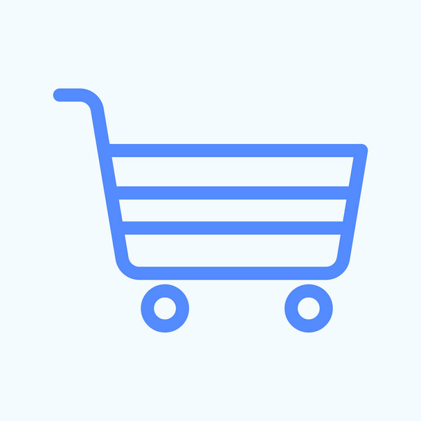 Icona del carrello della spesa per il modello di design del sito web e-commerce. Illustrazione vettoriale arrotondata e sottile del carrello del negozio
. - Vettoriali, immagini
