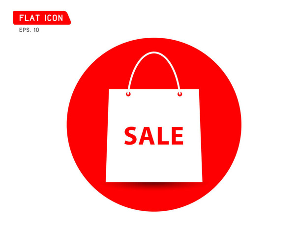 Papier Einkaufstasche Vektor Symbol Illustration, Online-Shop, Verkauf logo eps 10 - Vektor, Bild