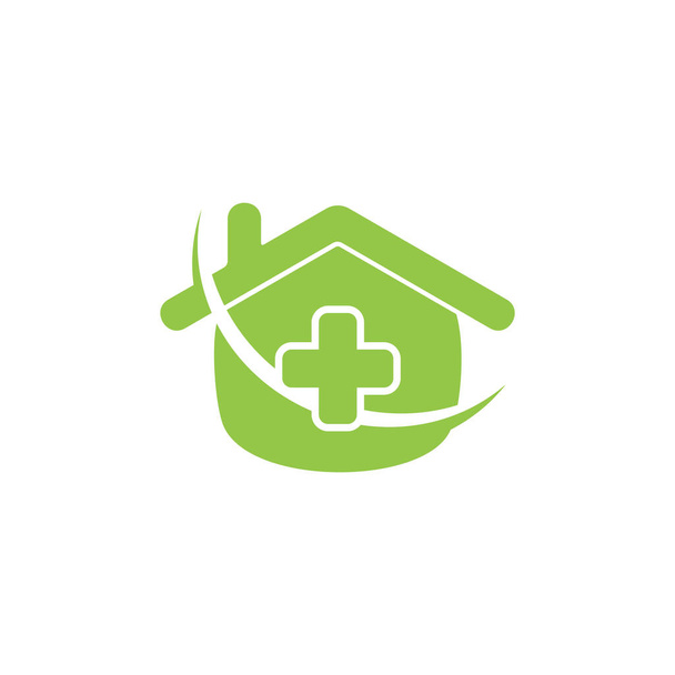 Home plus medizinischer niedlicher Logo-Vektor - Vektor, Bild