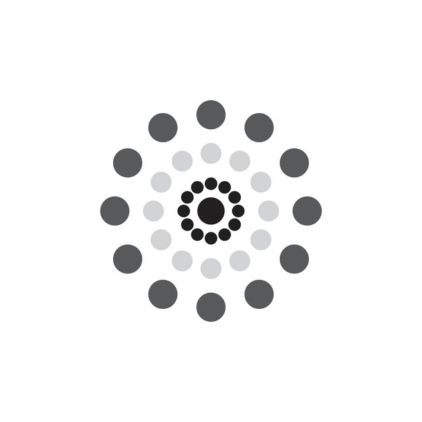 Точки блеск технологии вихревой дизайн вектор логотипа
 - Вектор,изображение