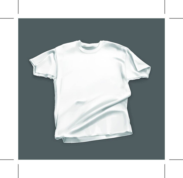 Blank white shirt, vector illustration - Vektor, Bild
