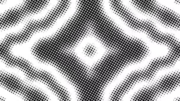 Meio tom de muitos pontos, fundo abstrato gerado por computador, fundo de renderização 3D com efeito de ilusão óptica - Filmagem, Vídeo