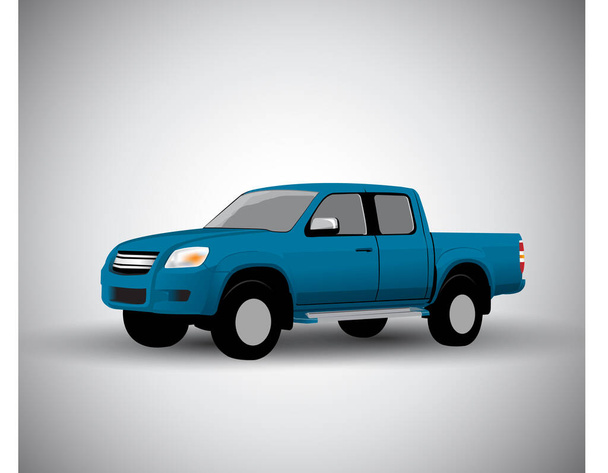 Vector αυτοκίνητο κινουμένων σχεδίων, φορτηγό φορτίο, pickup - Διάνυσμα, εικόνα