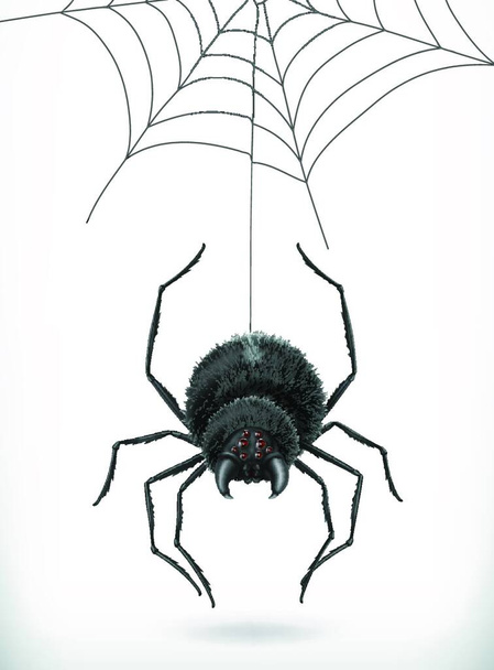 Spider. Happy Halloween, 3d vector icon - Vector, afbeelding