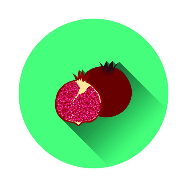 Flat design icon of Pomegranate in ui colors. Vector illustration. - Vektor, kép
