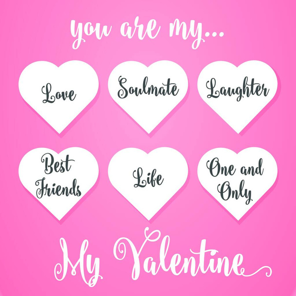 Valentine's day card. Love card - Vector, Imagen