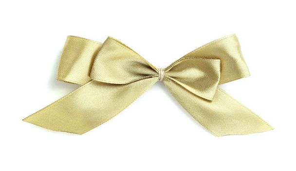 Color gift satin ribbon bow, isolated on white - Photo, Image
