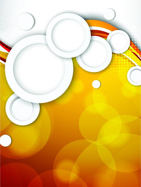 Abstract orange brochure with circles - Vecteur, image