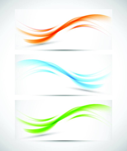 Set of wavy banners. Abstract illustration - Vektor, kép