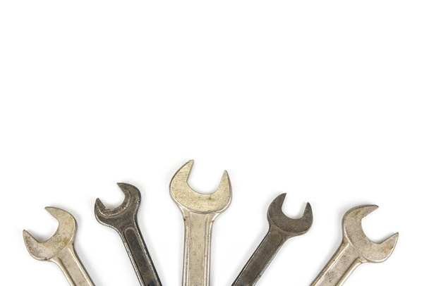 Set of wrenches on the white background - Photo, Image