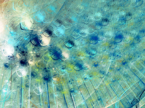 blue abstract fractal background 3d rendering - Fotografie, Obrázek