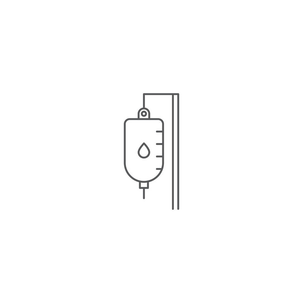Infúziós csepegtető vektor ikon szimbólum orvosi izolált fehér alapon - Vektor, kép