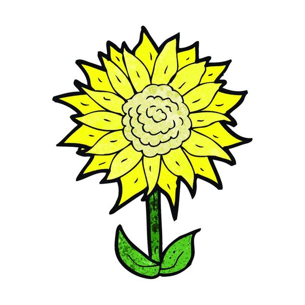 cartoon flower on white  - Wektor, obraz