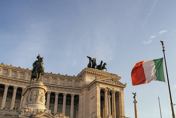 Monument of Vittorio Emanuele II, Altare della Patria, on Venice Square in Rome, Italy. - 写真・画像