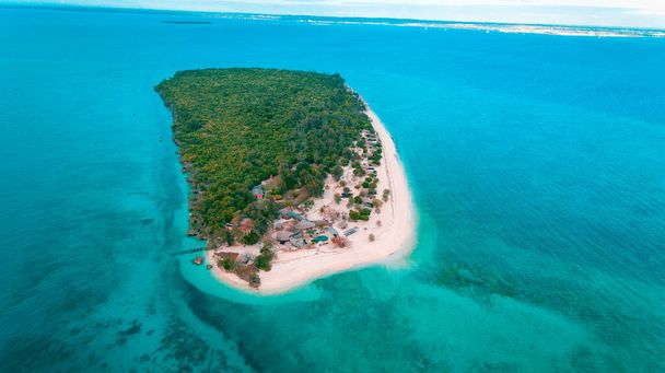 Luchtfoto van het bawe eiland Zanzibar - Foto, afbeelding