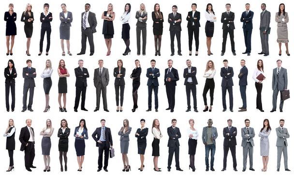 collage de una variedad de gente de negocios en fila - Foto, Imagen