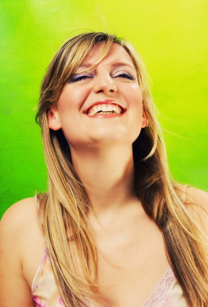 Beautiful blonde smiling - Fotó, kép