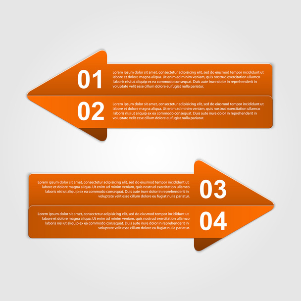 Modern infographic template for a business model as an arrow - Vetor, Imagem