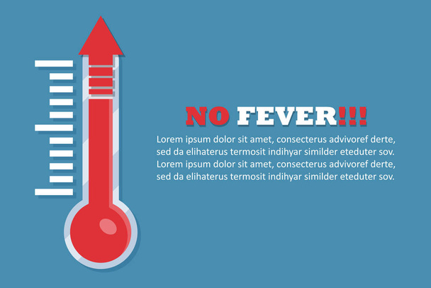 No fever concept in a flat design. Vector illustration - Vector, Image