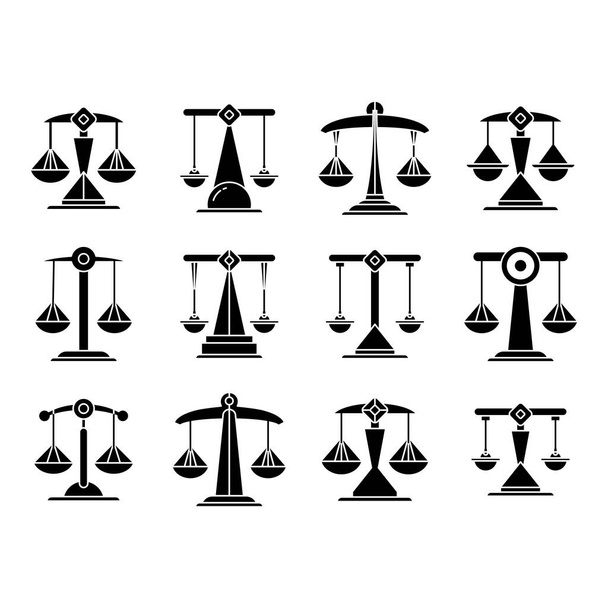 escala de justiça, conjunto de ícones escala de equilíbrio
 - Vetor, Imagem
