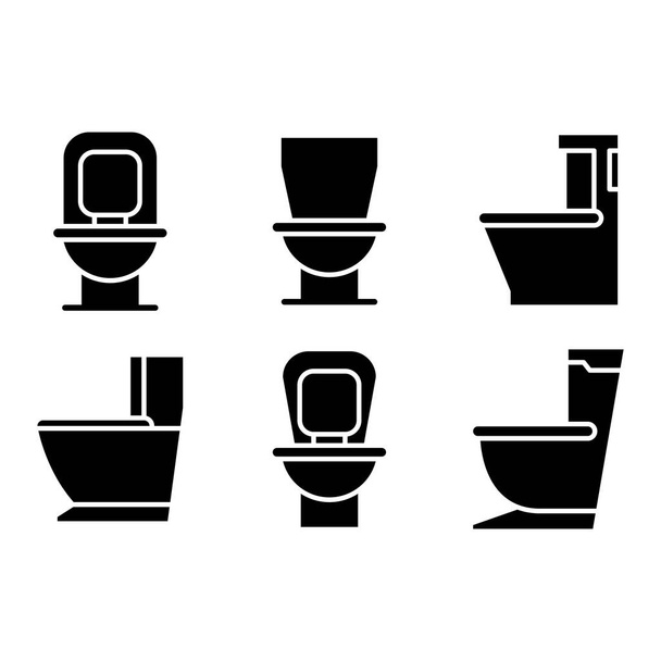 wc and toiler icons set - Vector, Image