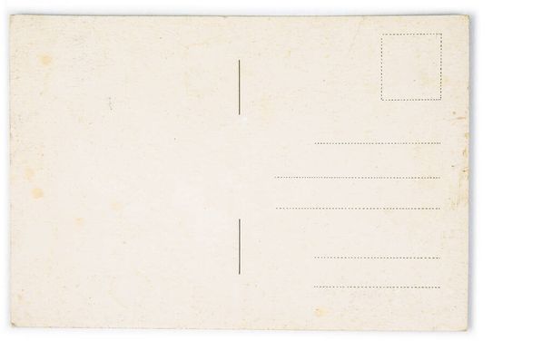 Vieille carte postale rétro vintage sur fond blanc
 - Photo, image