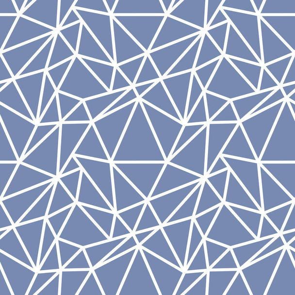 Padrão sem costura branco e azul claro com rede caótica assimétrica
 - Vetor, Imagem