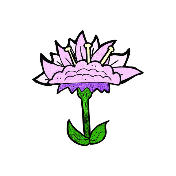 cartoon flower on white  - Vector, Image
