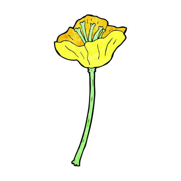cartoon flower on white  - Vector, Imagen