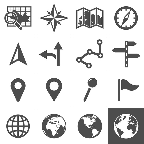 Cartography and topography vector icons - Vector, Image