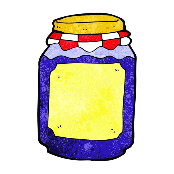 cartoon jar of jam - Vector, Image