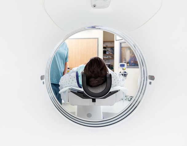 Patient Undergoing CT Scan Test - Foto, imagen