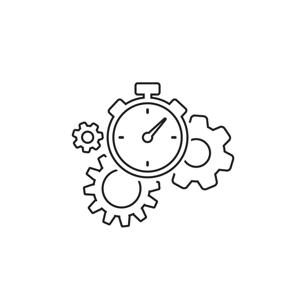 Productivity Line Icon on white. Vector flat - Vector, Image