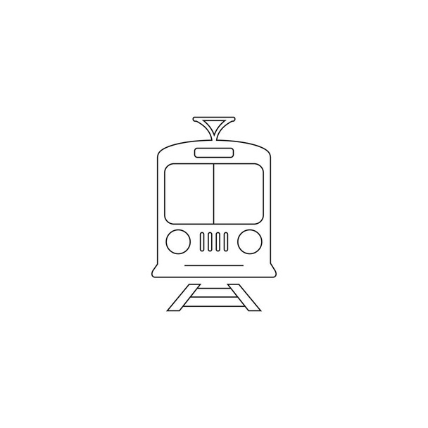 Icono de línea de tren. ilustración vector plano de transporte Estilo moderno
 - Vector, imagen