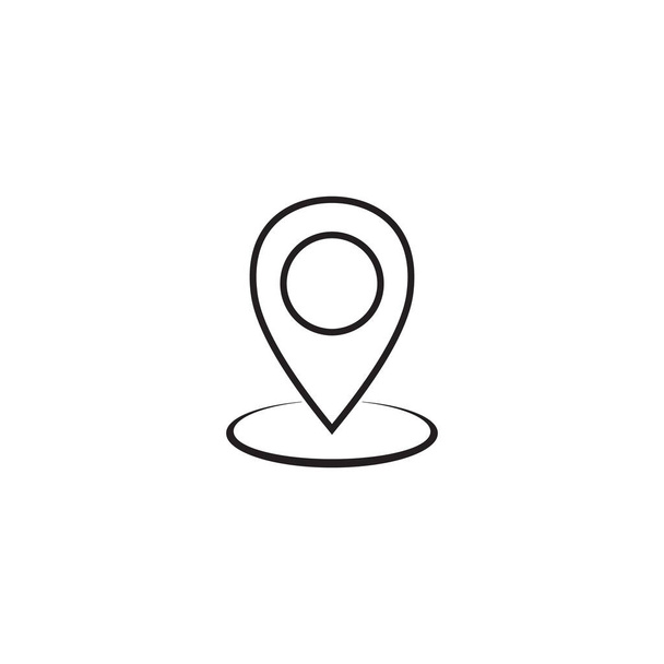 Black maps pin. Location map line icon. Location pin. Pin icon - Vector, Image